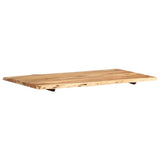 Table Top Solid Acacia Wood 100x(50-60)x2.5 cm - Low Angle