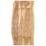 Table Top Solid Acacia Wood 118x(50-60)x2.5 cm - Front View