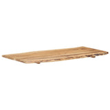 Table Top Solid Acacia Wood 118x(50-60)x2.5 cm - Rear View
