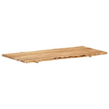 Table Top Solid Acacia Wood 118x(50-60)x2.5 cm - Close-Up Angle
