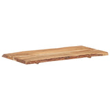 Table Top Solid Acacia Wood 118x(50-60)x3.8 cm - Rear View
