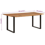 Dining Table 180x90x76 cm Solid Acacia Wood - Low Angle