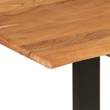 Dining Table 140x70x76 cm Solid Acacia Wood - 45-Degree Angle