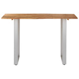 Dining Table 118x58x76 cm Solid Acacia Wood - Top-Down View