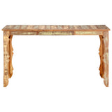 Dining Table 140x70x76 cm Solid Wood Reclaimed - Front View