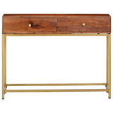 Console Table 100x35x76 cm Solid Wood Acacia - Side View