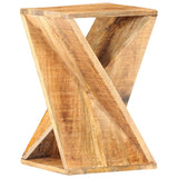 Side Table 35x35x55 cm Solid Wood Mango - Rear View