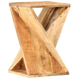 Side Table 35x35x55 cm Solid Wood Mango - Low Angle