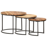 Nesting Tables 3 pcs Solid Wood Acacia - Extra Image