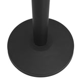 Stanchion with Belt Airport Barrier Steel Black - Top-Down View