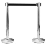 Retractable Belt Barrier 200 cm Black - Front View