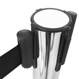 Retractable Belt Barrier 200 cm Black - Top-Down View