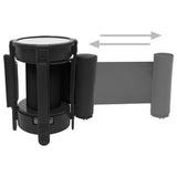 Retractable Belt Barrier 200 cm Black - 45-Degree Angle