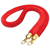 Stanchion Stand Rope Red and Golden Velvet - Front View
