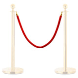 Stanchion Stand Rope Red and Golden Velvet