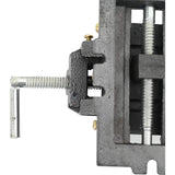 Manually Operated Cross Slide Drill Press Vice 70 mm - Rear View