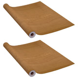 Self-adhesive Door Films 2 pcs Light Oak 210x90 cm PVC