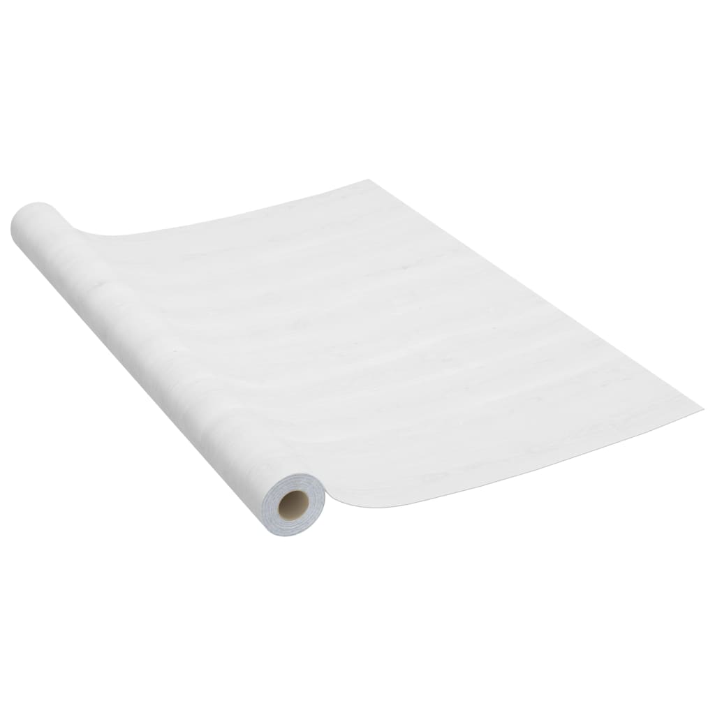 Self-adhesive Furniture Film White Wood 500x90 cm PVC