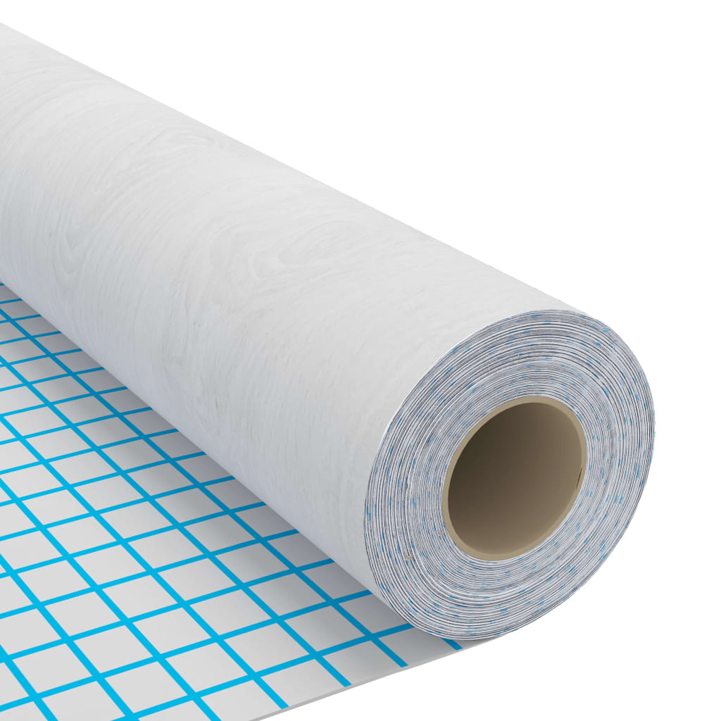 Self-adhesive Furniture Film White Wood 500x90 cm PVC