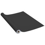 Self-adhesive Furniture Film Black 500x90 cm PVC - Front View