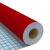 Self-adhesive Furniture Film Red 500x90 cm PVC - Top-Down View