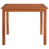 Garden Table 85x85x74 cm Solid Acacia Wood - Front View