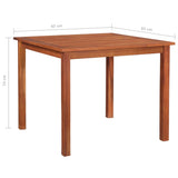 Garden Table 85x85x74 cm Solid Acacia Wood - Top-Down View