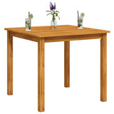 Garden Table 85x85x74 cm Solid Acacia Wood - Close-Up Angle
