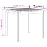 Garden Table 85x85x74 cm Solid Acacia Wood