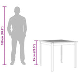 Garden Table 85x85x74 cm Solid Acacia Wood - Extra Image
