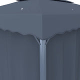 Gazebo with Curtain 4x3 m Anthracite - Rear View