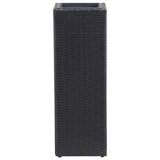 Garden Raised Bed 28x28x80 cm Poly Rattan Black