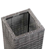 Garden Raised Beds 3 pcs Poly Rattan Grey - Extra Image