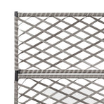 Trellis Raised Bed with 3 Pots 83x30x130 cm Poly Rattan Grey