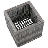 Garden Raised Beds 3 pcs Poly Rattan Grey - Extra Image