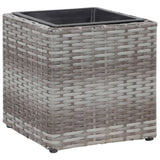 Garden Raised Beds 3 pcs Poly Rattan Grey - Extra Image