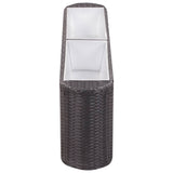 Garden Raised Bed 120x24x40 cm Poly Rattan Black - 45-Degree Angle