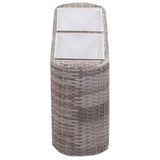 Garden Raised Bed 80x25x40 cm Poly Rattan Grey