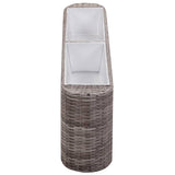 Garden Raised Bed 120x24x40 cm Poly Rattan Grey - 45-Degree Angle