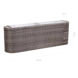 Garden Raised Bed 120x24x40 cm Poly Rattan Grey - Close-Up Angle