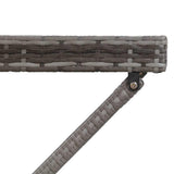 Folding Table Grey 80x45x75 cm Poly Rattan - 45-Degree Angle