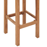 Bar Stools 2 pcs Solid Teak Wood - Top-Down View