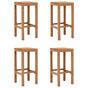 Bar Stools 4 pcs Solid Wood Teak