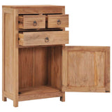 Sideboard 50x30x90 cm Solid Teak Wood - Front View