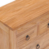 Sideboard 50x30x90 cm Solid Teak Wood - Close-Up Angle