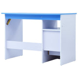 Children Drawing Study Desk Tiltable Blue and White - Close-Up Angle