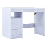 Children Drawing Study Desk Tiltable White - Side View