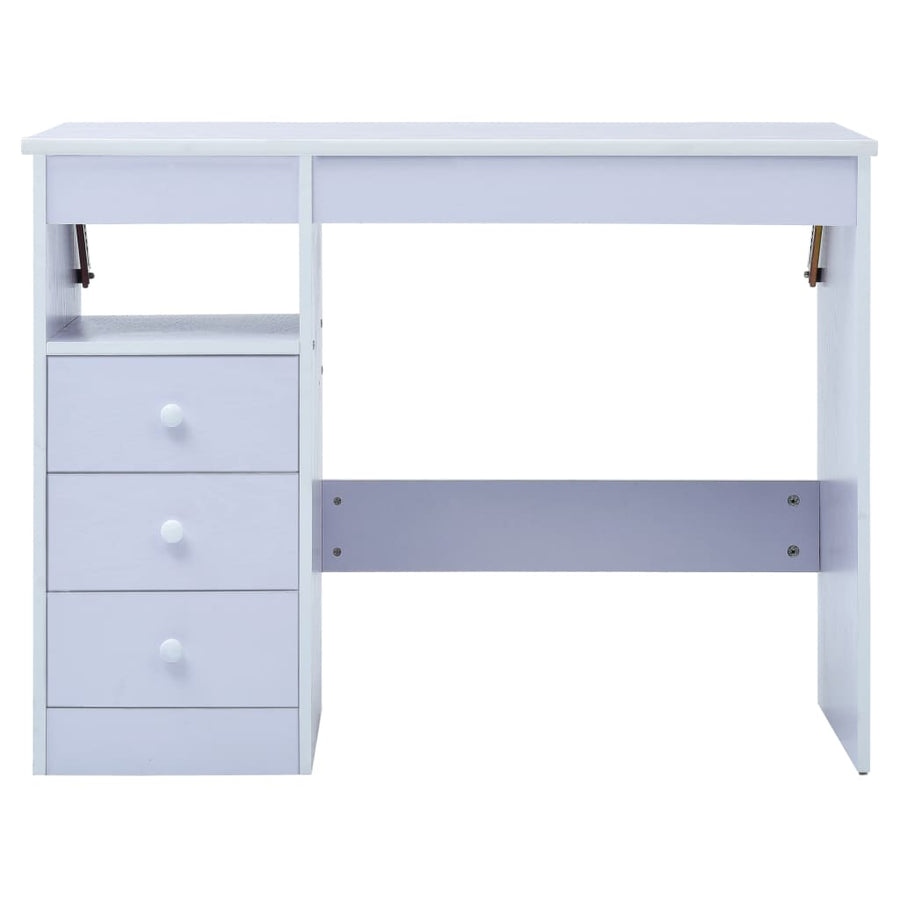 Children Drawing Study Desk Tiltable White