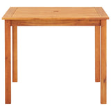5 Piece Outdoor Dining Set with Cushions Solid Wood Acacia - Rear View
