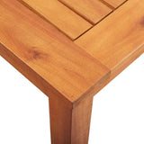 5 Piece Outdoor Dining Set with Cushions Solid Wood Acacia